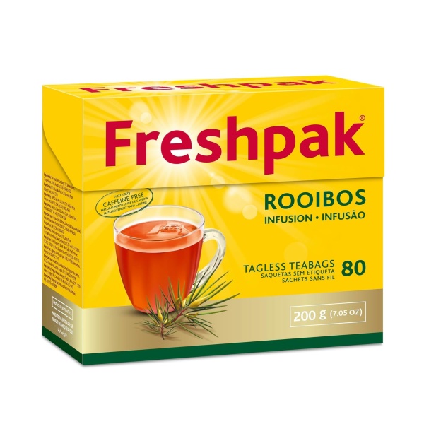 Freshpak Rooibos Tea, Naturally Caffeine Free, 80 Teabags